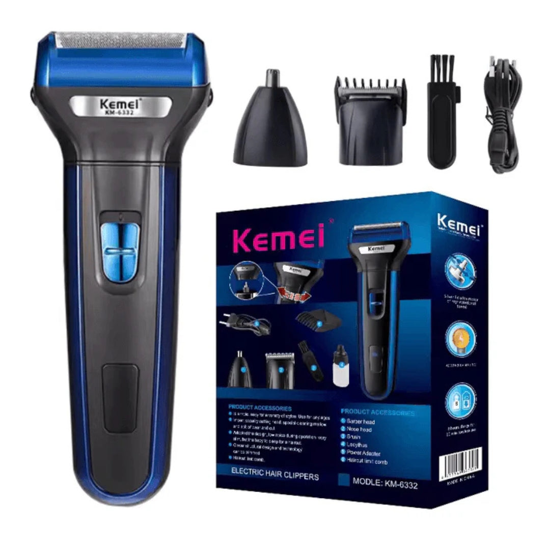 KEMEI 3 In 1 Rechargeable Electric Shaver & Trimmer KM-6332