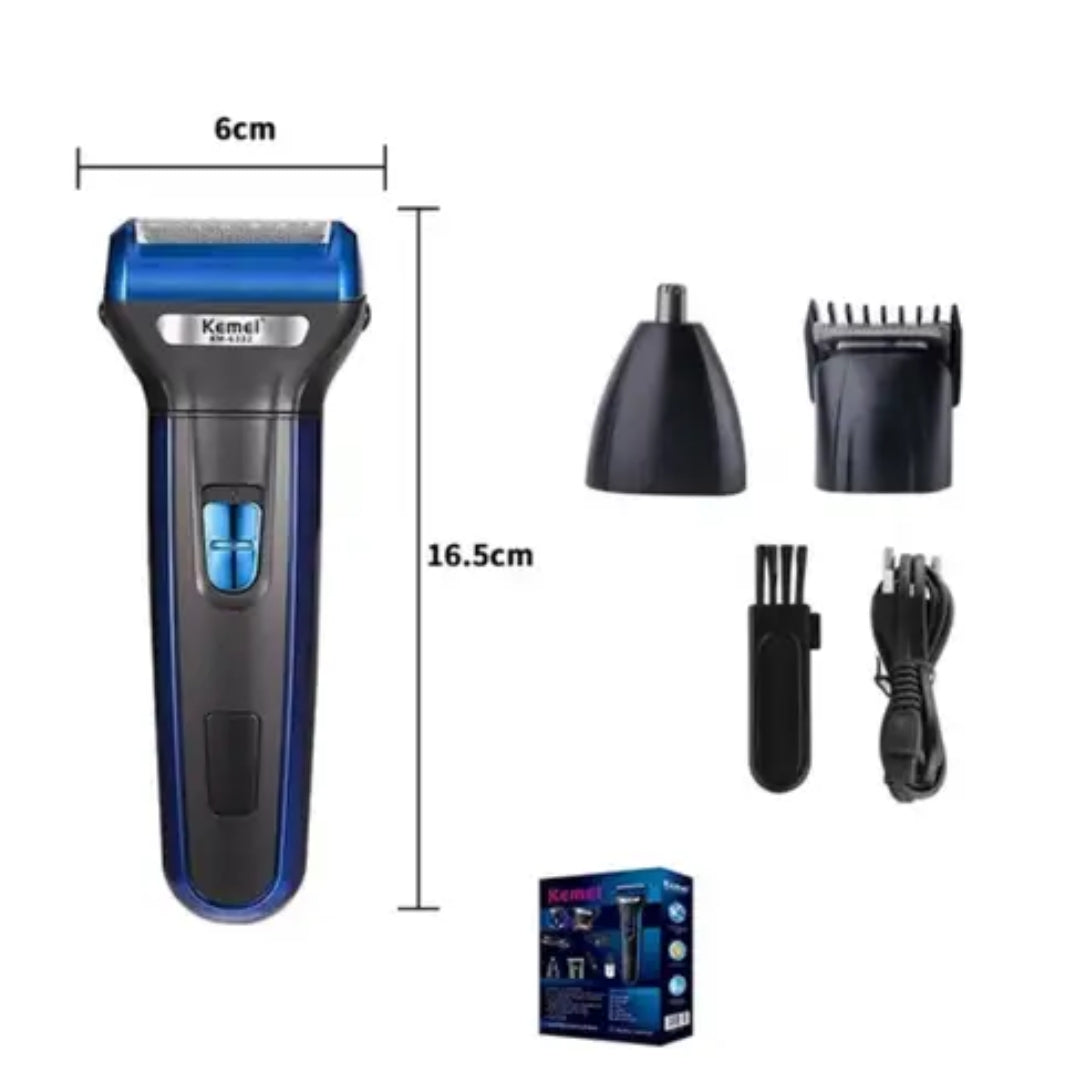 KEMEI 3 In 1 Rechargeable Electric Shaver & Trimmer KM-6332